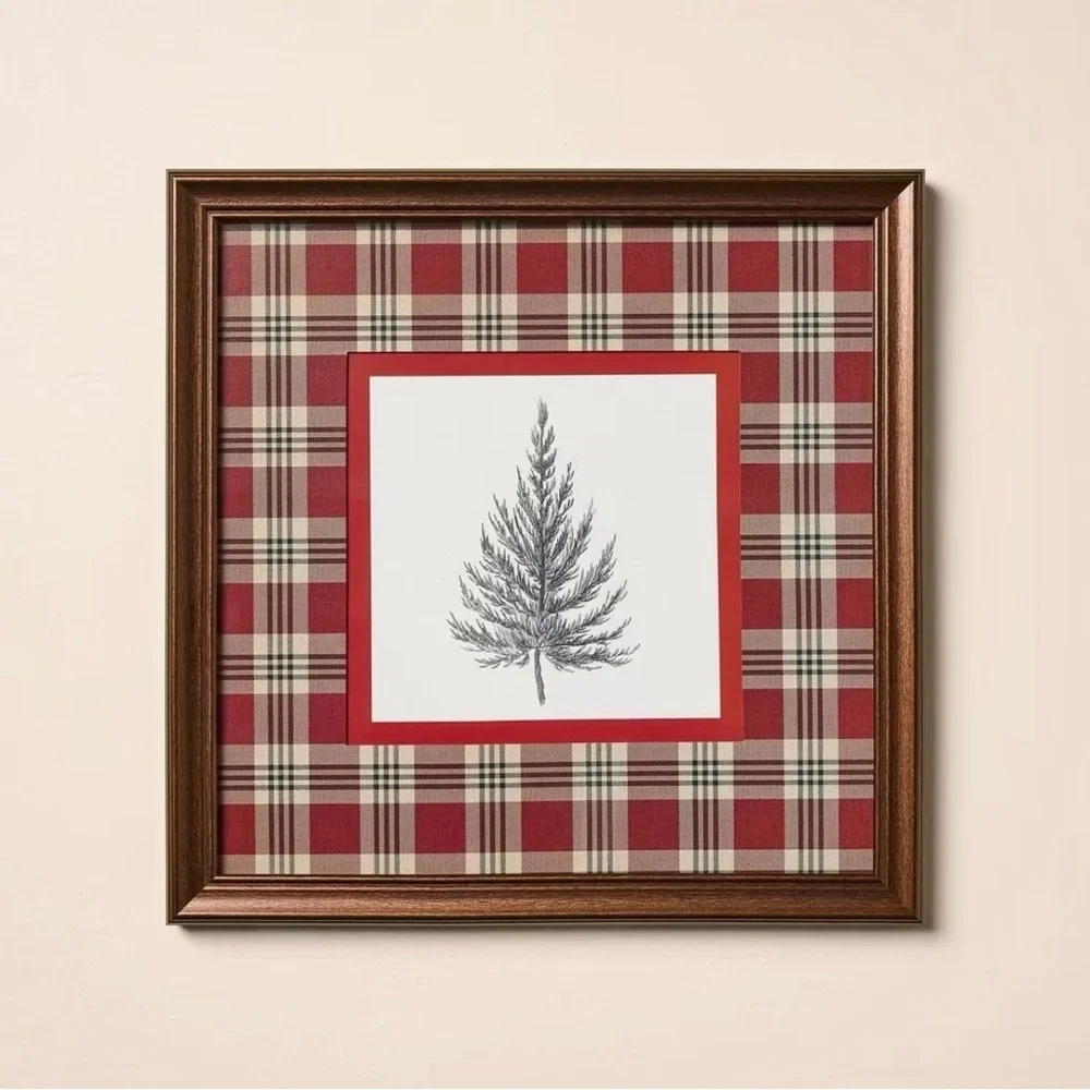 ***SET OF 3*** Holiday Framed Wall Art - Wreath, Ski, & Tree - Hearth & Hand™